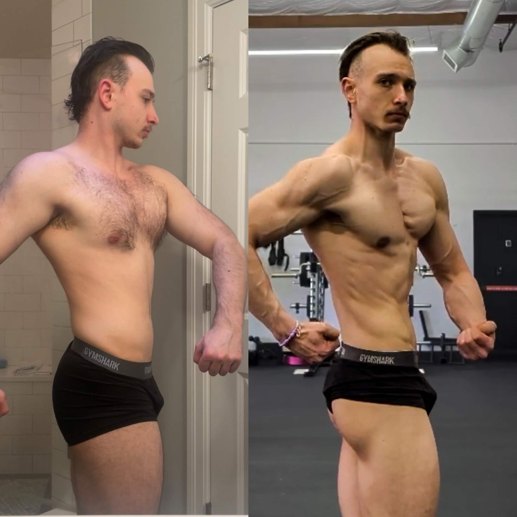 Coach Cole before and after, side view